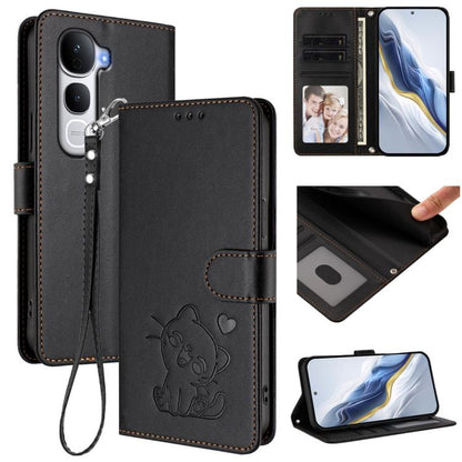 Embossed Heart Cat Leather Phone Case with Hand Strap, For vivo Y400 Pro 5G, For vivo X200 FE / vivo S30 Pro mini, For vivo S30, For vivo X200s, For vivo iQOO Z10 / Y300 Pro+ / T4, For vivo iQOO Z10x / Y29 4G / T4x / Y300t, For vivo V50 / vivo V50e    ...