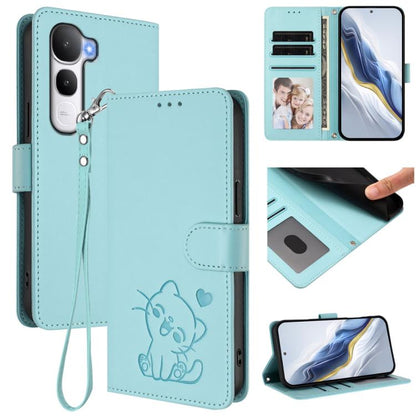 Embossed Heart Cat Leather Phone Case with Hand Strap, For vivo X300 FE 5G / S50 Pro mini 5G, For vivo X300s, For vivo Y21 5G 2026 / vivo Y05 4G, For vivo V70 FE 5G, For vivo X300 Ultra, For vivo V60 Lite 5G Global, For vivo Y400 5G                    ...