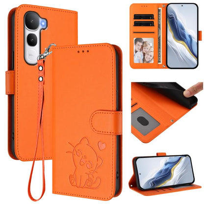 Embossed Heart Cat Leather Phone Case with Hand Strap, For vivo X300 FE 5G / S50 Pro mini 5G, For vivo X300s, For vivo Y21 5G 2026 / vivo Y05 4G, For vivo V70 FE 5G, For vivo X300 Ultra, For vivo V60 Lite 5G Global, For vivo Y400 5G                    ...