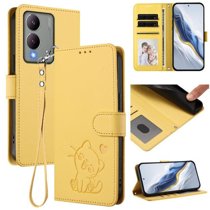 Embossed Heart Cat Leather Phone Case with Hand Strap, For vivo Y38 / vivo T3x Global, For vivo iQOO Z9x, For vivo iQOO Z9 / iQOO Z9 Turbo, For vivo S18 / S18 Pro / V30 / V30 Pro, For vivo V29e / V30 Lite 5G / Y200 5G Global, For vivo X100             ...