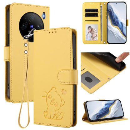 Embossed Heart Cat Leather Phone Case with Hand Strap, For vivo iQOO Z9s / vivo V40e, For vivo S19 Pro / V40 / V40 Pro / T3 Ultra, For vivo iQOO Z9 Lite / Y18 / Y28s / Y37m 5G, For vivo iQOO Z9s Pro / vivo T3 Pro 5G, For vivo V40 Lite 5G / vivo V30e   ...