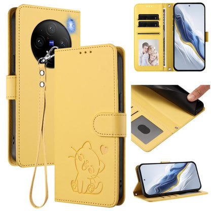 Embossed Heart Cat Leather Phone Case with Hand Strap, For vivo Y38 / vivo T3x Global, For vivo iQOO Z9x, For vivo iQOO Z9 / iQOO Z9 Turbo, For vivo S18 / S18 Pro / V30 / V30 Pro, For vivo V29e / V30 Lite 5G / Y200 5G Global, For vivo X100             ...