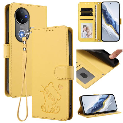 Embossed Heart Cat Leather Phone Case with Hand Strap, For vivo Y400 Pro 5G, For vivo X200 FE / vivo S30 Pro mini, For vivo S30, For vivo X200s, For vivo iQOO Z10 / Y300 Pro+ / T4, For vivo iQOO Z10x / Y29 4G / T4x / Y300t, For vivo V50 / vivo V50e    ...