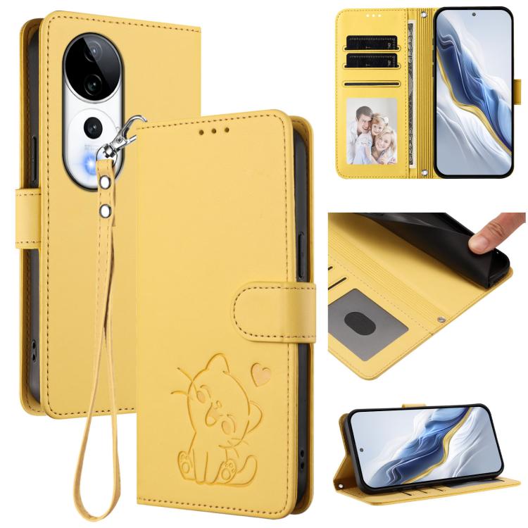 Embossed Heart Cat Leather Phone Case with Hand Strap, For vivo iQOO Z9s / vivo V40e, For vivo S19 Pro / V40 / V40 Pro / T3 Ultra, For vivo iQOO Z9 Lite / Y18 / Y28s / Y37m 5G, For vivo iQOO Z9s Pro / vivo T3 Pro 5G, For vivo V40 Lite 5G / vivo V30e   ...