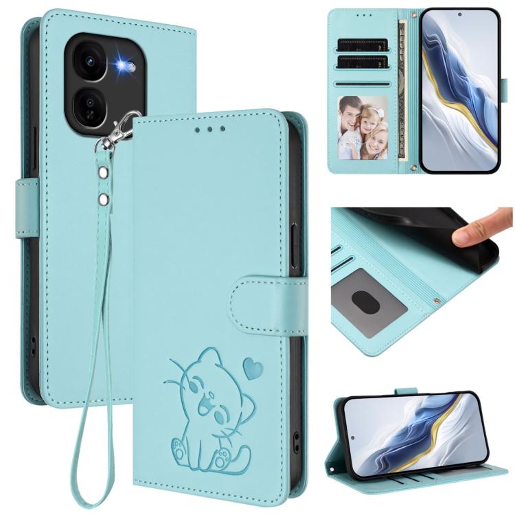 Embossed Heart Cat Leather Phone Case with Hand Strap, For vivo Y38 / vivo T3x Global, For vivo iQOO Z9x, For vivo iQOO Z9 / iQOO Z9 Turbo, For vivo S18 / S18 Pro / V30 / V30 Pro, For vivo V29e / V30 Lite 5G / Y200 5G Global, For vivo X100             ...
