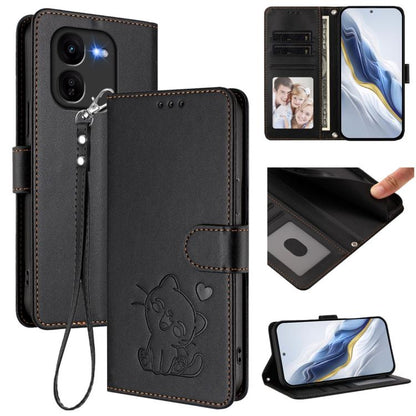 Embossed Heart Cat Leather Phone Case with Hand Strap, For vivo Y38 / vivo T3x Global, For vivo iQOO Z9x, For vivo iQOO Z9 / iQOO Z9 Turbo, For vivo S18 / S18 Pro / V30 / V30 Pro, For vivo V29e / V30 Lite 5G / Y200 5G Global, For vivo X100             ...