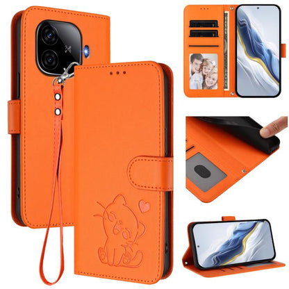 Embossed Heart Cat Leather Phone Case with Hand Strap, For vivo Y38 / vivo T3x Global, For vivo iQOO Z9x, For vivo iQOO Z9 / iQOO Z9 Turbo, For vivo S18 / S18 Pro / V30 / V30 Pro, For vivo V29e / V30 Lite 5G / Y200 5G Global, For vivo X100             ...