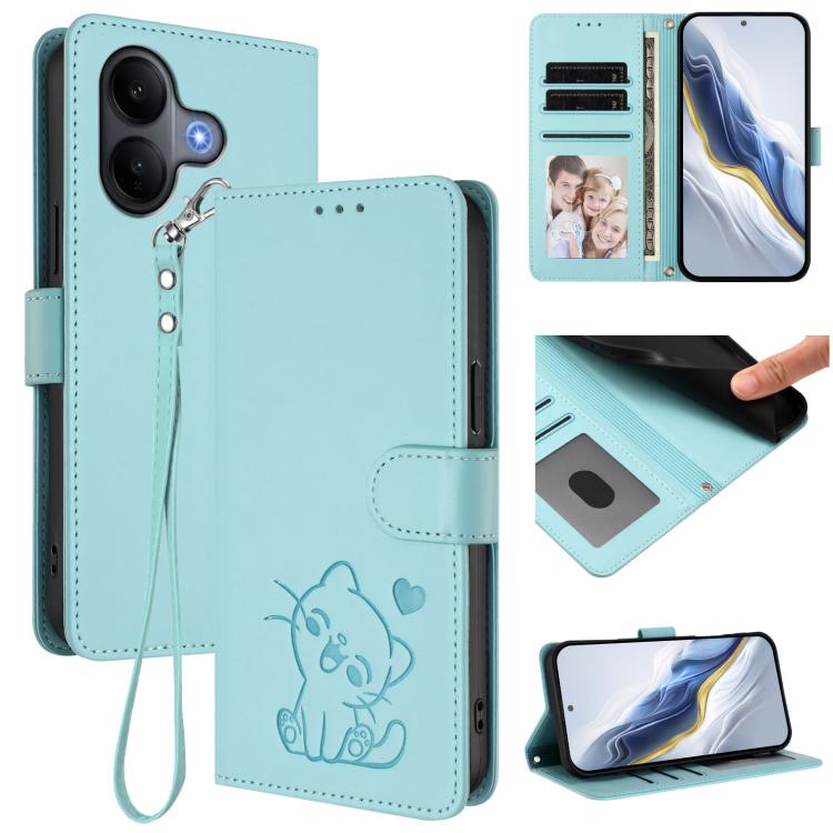 Embossed Heart Cat Leather Phone Case with Hand Strap, For vivo X300 FE 5G / S50 Pro mini 5G, For vivo X300s, For vivo Y21 5G 2026 / vivo Y05 4G, For vivo V70 FE 5G, For vivo X300 Ultra, For vivo V60 Lite 5G Global, For vivo Y400 5G                    ...
