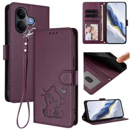 Embossed Heart Cat Leather Phone Case with Hand Strap, For vivo X300 FE 5G / S50 Pro mini 5G, For vivo X300s, For vivo Y21 5G 2026 / vivo Y05 4G, For vivo V70 FE 5G, For vivo X300 Ultra, For vivo V60 Lite 5G Global, For vivo Y400 5G                    ...