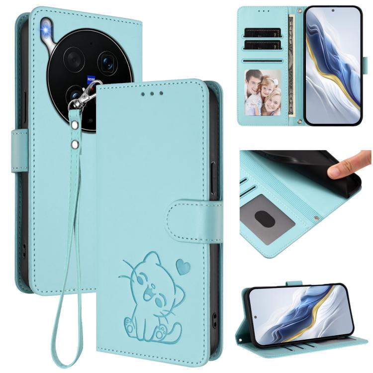 Embossed Heart Cat Leather Phone Case with Hand Strap, For vivo X300 FE 5G / S50 Pro mini 5G, For vivo X300s, For vivo Y21 5G 2026 / vivo Y05 4G, For vivo V70 FE 5G, For vivo X300 Ultra, For vivo V60 Lite 5G Global, For vivo Y400 5G                    ...