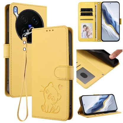 Embossed Heart Cat Leather Phone Case with Hand Strap, For vivo X300 FE 5G / S50 Pro mini 5G, For vivo X300s, For vivo Y21 5G 2026 / vivo Y05 4G, For vivo V70 FE 5G, For vivo X300 Ultra, For vivo V60 Lite 5G Global, For vivo Y400 5G                    ...