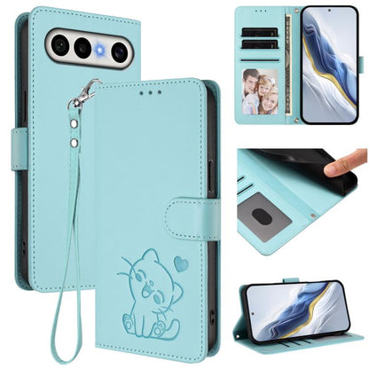 Embossed Heart Cat Leather Phone Case with Hand Strap, For vivo X300 FE 5G / S50 Pro mini 5G, For vivo X300s, For vivo Y21 5G 2026 / vivo Y05 4G, For vivo V70 FE 5G, For vivo X300 Ultra, For vivo V60 Lite 5G Global, For vivo Y400 5G                    ...