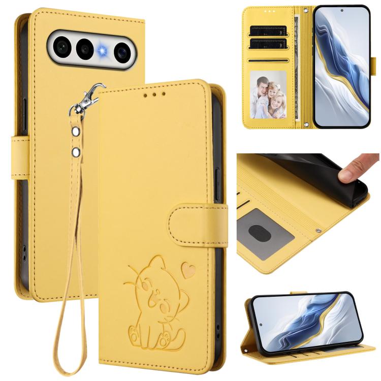 Embossed Heart Cat Leather Phone Case with Hand Strap, For vivo X300 FE 5G / S50 Pro mini 5G, For vivo X300s, For vivo Y21 5G 2026 / vivo Y05 4G, For vivo V70 FE 5G, For vivo X300 Ultra, For vivo V60 Lite 5G Global, For vivo Y400 5G                    ...
