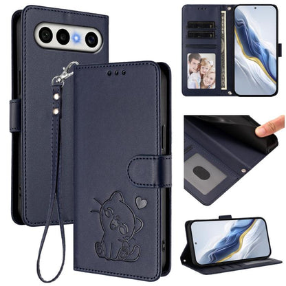 Embossed Heart Cat Leather Phone Case with Hand Strap, For vivo X300 FE 5G / S50 Pro mini 5G, For vivo X300s, For vivo Y21 5G 2026 / vivo Y05 4G, For vivo V70 FE 5G, For vivo X300 Ultra, For vivo V60 Lite 5G Global, For vivo Y400 5G                    ...