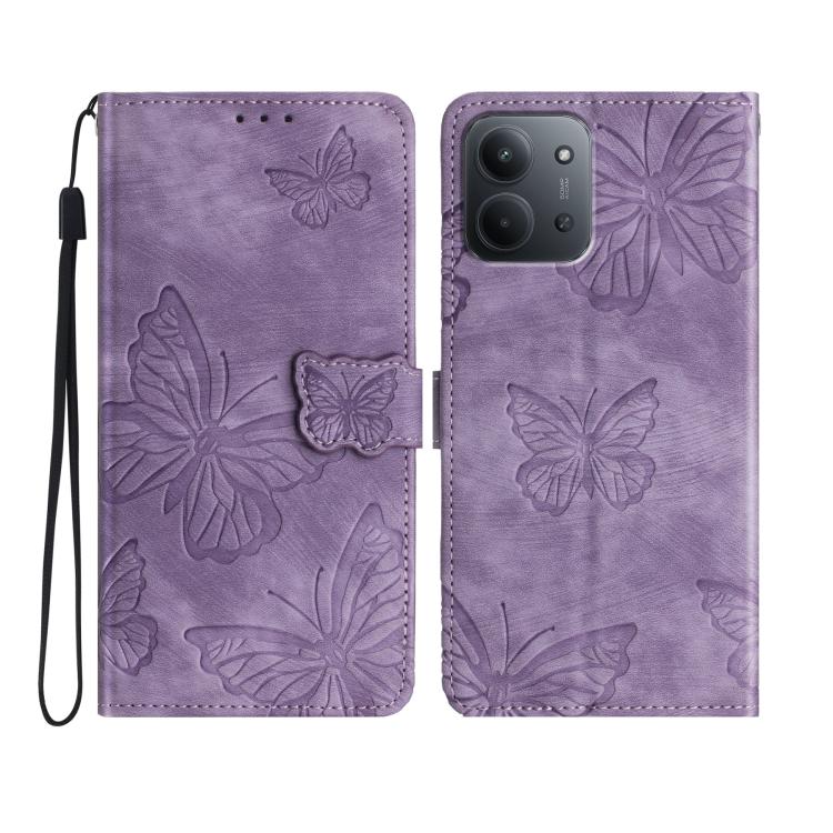 Skin-feel Embossed Butterfly Leather Phone Case, For Redmi 17C 5G, For Redmi K90 Pro Max / Poco F8 Ultra, For Redmi K90 / Poco F8 Pro, For Redmi 15C 5G / 4G EU 173mm, For Redmi 15 5G / 4G EU 171mm, For Redmi 15C 5G / 4G Global 171mm