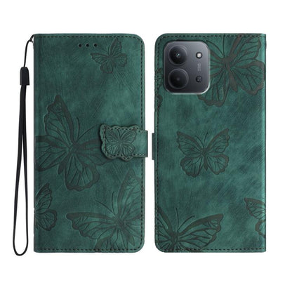 Skin-feel Embossed Butterfly Leather Phone Case, For Redmi 17C 5G, For Redmi K90 Pro Max / Poco F8 Ultra, For Redmi K90 / Poco F8 Pro, For Redmi 15C 5G / 4G EU 173mm, For Redmi 15 5G / 4G EU 171mm, For Redmi 15C 5G / 4G Global 171mm