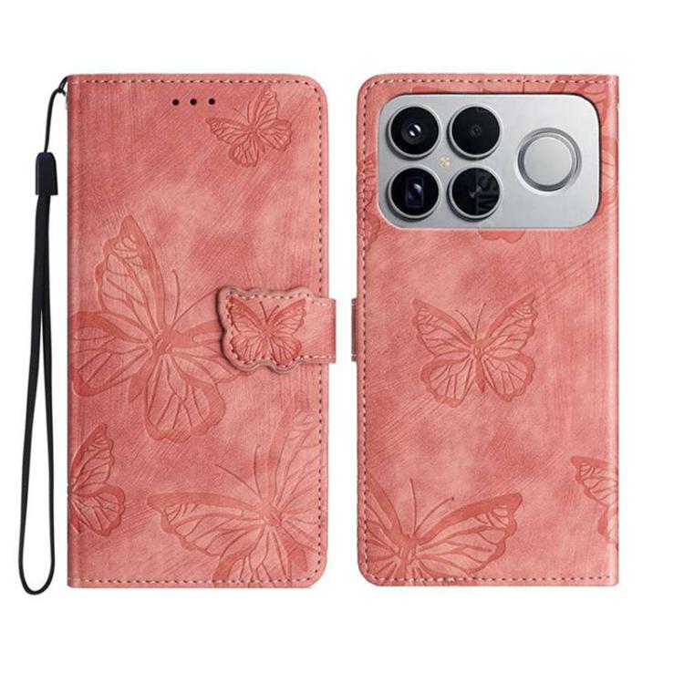 Skin-feel Embossed Butterfly Leather Phone Case, For Redmi 17C 5G, For Redmi K90 Pro Max / Poco F8 Ultra, For Redmi K90 / Poco F8 Pro, For Redmi 15C 5G / 4G EU 173mm, For Redmi 15 5G / 4G EU 171mm, For Redmi 15C 5G / 4G Global 171mm
