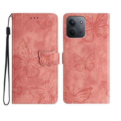 Skin-feel Embossed Butterfly Leather Phone Case, For Redmi 17C 5G, For Redmi K90 Pro Max / Poco F8 Ultra, For Redmi K90 / Poco F8 Pro, For Redmi 15C 5G / 4G EU 173mm, For Redmi 15 5G / 4G EU 171mm, For Redmi 15C 5G / 4G Global 171mm