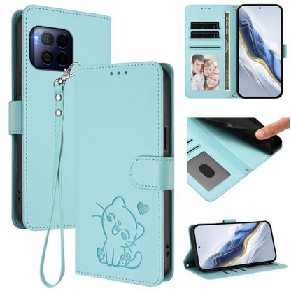 Embossed Heart Cat Leather Phone Case with Hand Strap, For T-Mobile Revvl 8 / T Phone 3, For T-Mobile Revvl 7 Pro / T Phone 2 Pro 5G, For T-Mobile Revvl 7 / T Phone 2 5G, For T-Mobile Revvl 6 Pro 5G / 6X Pro 5G, For T-Mobile Revvl 6 / 6X