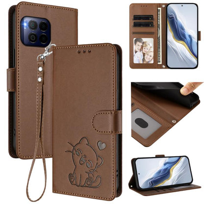Embossed Heart Cat Leather Phone Case with Hand Strap, For T-Mobile Revvl 8 / T Phone 3, For T-Mobile Revvl 7 Pro / T Phone 2 Pro 5G, For T-Mobile Revvl 7 / T Phone 2 5G, For T-Mobile Revvl 6 Pro 5G / 6X Pro 5G, For T-Mobile Revvl 6 / 6X