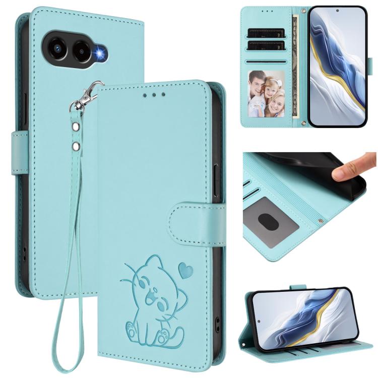 Embossed Heart Cat Leather Phone Case with Hand Strap, For T-Mobile Revvl 8 / T Phone 3, For T-Mobile Revvl 7 Pro / T Phone 2 Pro 5G, For T-Mobile Revvl 7 / T Phone 2 5G, For T-Mobile Revvl 6 Pro 5G / 6X Pro 5G, For T-Mobile Revvl 6 / 6X