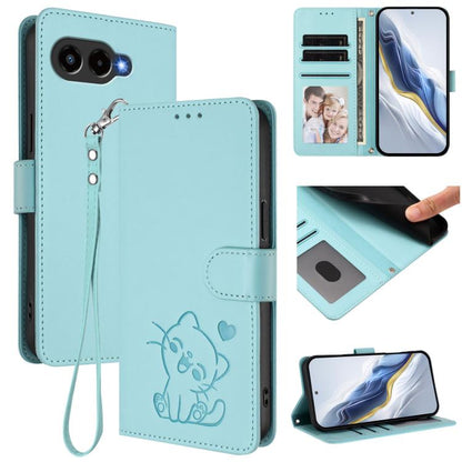 Embossed Heart Cat Leather Phone Case with Hand Strap, For T-Mobile Revvl 8 / T Phone 3, For T-Mobile Revvl 7 Pro / T Phone 2 Pro 5G, For T-Mobile Revvl 7 / T Phone 2 5G, For T-Mobile Revvl 6 Pro 5G / 6X Pro 5G, For T-Mobile Revvl 6 / 6X