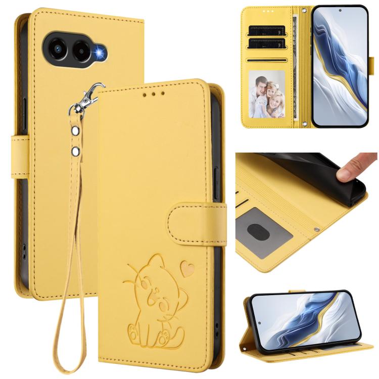 Embossed Heart Cat Leather Phone Case with Hand Strap, For T-Mobile Revvl 8 / T Phone 3, For T-Mobile Revvl 7 Pro / T Phone 2 Pro 5G, For T-Mobile Revvl 7 / T Phone 2 5G, For T-Mobile Revvl 6 Pro 5G / 6X Pro 5G, For T-Mobile Revvl 6 / 6X