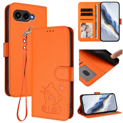 Embossed Heart Cat Leather Phone Case with Hand Strap, For T-Mobile Revvl 8 / T Phone 3, For T-Mobile Revvl 7 Pro / T Phone 2 Pro 5G, For T-Mobile Revvl 7 / T Phone 2 5G, For T-Mobile Revvl 6 Pro 5G / 6X Pro 5G, For T-Mobile Revvl 6 / 6X