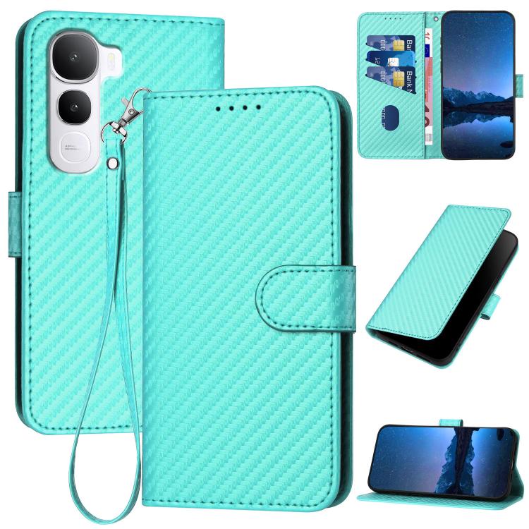 YX0070 Carbon Fiber Buckle Leather Phone Case with Lanyard, For vivo Y37t 5G / Y50e / Y50s 5G, For vivo Y21 5G 2026 / Y05 4G, For vivo V70 FE 5G, For vivo Y31d 4G, For vivo V70 5G, For vivo Y500 Pro 5G, For vivo Y31 5G 2025, For vivo V60 Lite 5G       ...
