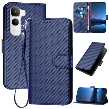YX0070 Carbon Fiber Buckle Leather Phone Case with Lanyard, For vivo Y37t 5G / Y50e / Y50s 5G, For vivo Y21 5G 2026 / Y05 4G, For vivo V70 FE 5G, For vivo Y31d 4G, For vivo V70 5G, For vivo Y500 Pro 5G, For vivo Y31 5G 2025, For vivo V60 Lite 5G       ...