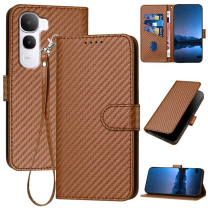 YX0070 Carbon Fiber Buckle Leather Phone Case with Lanyard, For vivo Y37t 5G / Y50e / Y50s 5G, For vivo Y21 5G 2026 / Y05 4G, For vivo V70 FE 5G, For vivo Y31d 4G, For vivo V70 5G, For vivo Y500 Pro 5G, For vivo Y31 5G 2025, For vivo V60 Lite 5G       ...