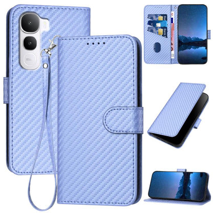 YX0070 Carbon Fiber Buckle Leather Phone Case with Lanyard, For vivo Y37t 5G / Y50e / Y50s 5G, For vivo Y21 5G 2026 / Y05 4G, For vivo V70 FE 5G, For vivo Y31d 4G, For vivo V70 5G, For vivo Y500 Pro 5G, For vivo Y31 5G 2025, For vivo V60 Lite 5G       ...