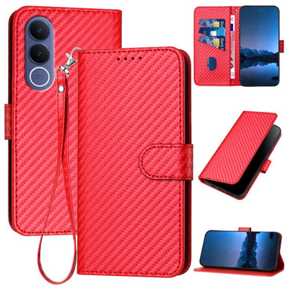 YX0070 Carbon Fiber Buckle Leather Phone Case with Lanyard, For vivo Y37t 5G / Y50e / Y50s 5G, For vivo Y21 5G 2026 / Y05 4G, For vivo V70 FE 5G, For vivo Y31d 4G, For vivo V70 5G, For vivo Y500 Pro 5G, For vivo Y31 5G 2025, For vivo V60 Lite 5G       ...