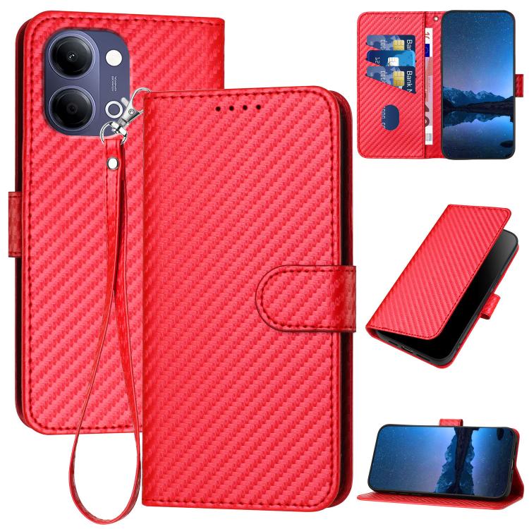 YX0070 Carbon Fiber Buckle Leather Phone Case with Lanyard, For vivo Y37t 5G / Y50e / Y50s 5G, For vivo Y21 5G 2026 / Y05 4G, For vivo V70 FE 5G, For vivo Y31d 4G, For vivo V70 5G, For vivo Y500 Pro 5G, For vivo Y31 5G 2025, For vivo V60 Lite 5G       ...