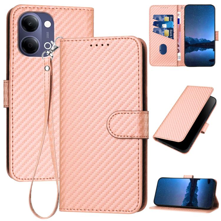 YX0070 Carbon Fiber Buckle Leather Phone Case with Lanyard, For vivo Y37t 5G / Y50e / Y50s 5G, For vivo Y21 5G 2026 / Y05 4G, For vivo V70 FE 5G, For vivo Y31d 4G, For vivo V70 5G, For vivo Y500 Pro 5G, For vivo Y31 5G 2025, For vivo V60 Lite 5G       ...