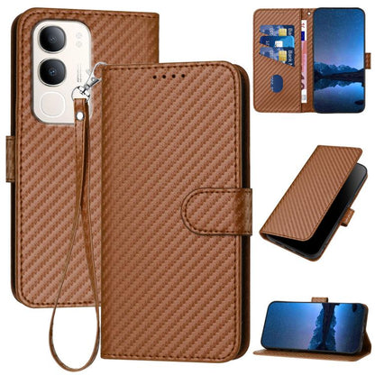 YX0070 Carbon Fiber Buckle Leather Phone Case with Lanyard, For vivo Y37t 5G / Y50e / Y50s 5G, For vivo Y21 5G 2026 / Y05 4G, For vivo V70 FE 5G, For vivo Y31d 4G, For vivo V70 5G, For vivo Y500 Pro 5G, For vivo Y31 5G 2025, For vivo V60 Lite 5G       ...