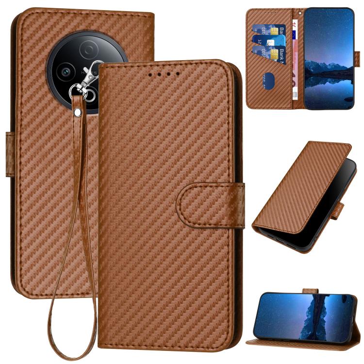 YX0070 Carbon Fiber Buckle Leather Phone Case with Lanyard, For vivo Y37t 5G / Y50e / Y50s 5G, For vivo Y21 5G 2026 / Y05 4G, For vivo V70 FE 5G, For vivo Y31d 4G, For vivo V70 5G, For vivo Y500 Pro 5G, For vivo Y31 5G 2025, For vivo V60 Lite 5G       ...