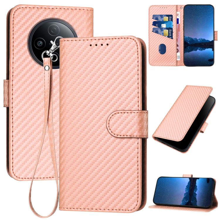 YX0070 Carbon Fiber Buckle Leather Phone Case with Lanyard, For vivo Y37t 5G / Y50e / Y50s 5G, For vivo Y21 5G 2026 / Y05 4G, For vivo V70 FE 5G, For vivo Y31d 4G, For vivo V70 5G, For vivo Y500 Pro 5G, For vivo Y31 5G 2025, For vivo V60 Lite 5G       ...