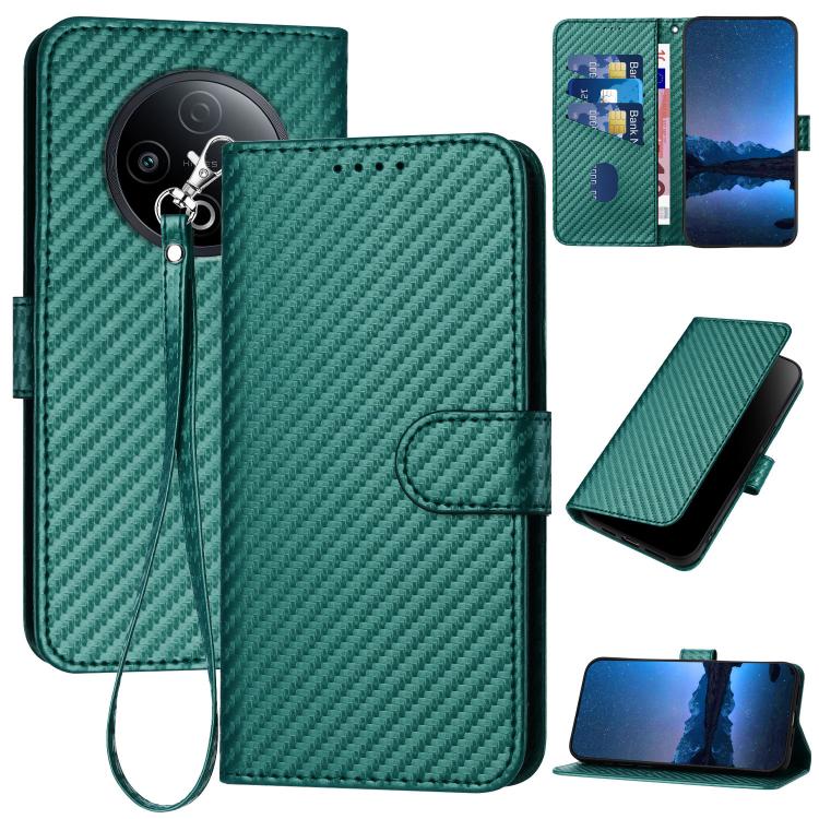 YX0070 Carbon Fiber Buckle Leather Phone Case with Lanyard, For vivo Y37t 5G / Y50e / Y50s 5G, For vivo Y21 5G 2026 / Y05 4G, For vivo V70 FE 5G, For vivo Y31d 4G, For vivo V70 5G, For vivo Y500 Pro 5G, For vivo Y31 5G 2025, For vivo V60 Lite 5G       ...