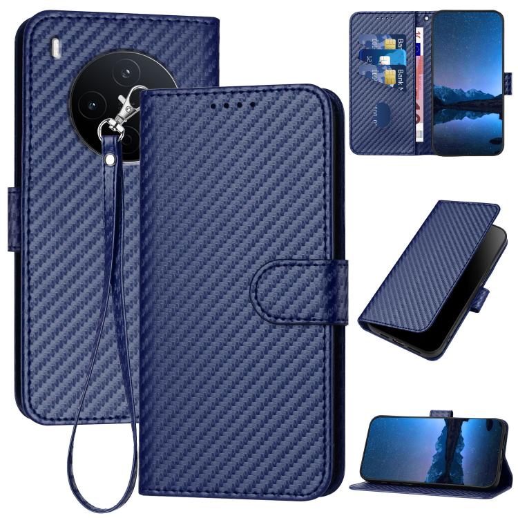 YX0070 Carbon Fiber Buckle Leather Phone Case with Lanyard, For vivo Y37t 5G / Y50e / Y50s 5G, For vivo Y21 5G 2026 / Y05 4G, For vivo V70 FE 5G, For vivo Y31d 4G, For vivo V70 5G, For vivo Y500 Pro 5G, For vivo Y31 5G 2025, For vivo V60 Lite 5G       ...