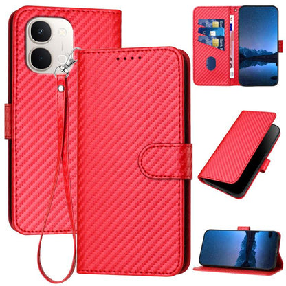 YX0070 Carbon Fiber Buckle Leather Phone Case with Lanyard, For vivo Y37t 5G / Y50e / Y50s 5G, For vivo Y21 5G 2026 / Y05 4G, For vivo V70 FE 5G, For vivo Y31d 4G, For vivo V70 5G, For vivo Y500 Pro 5G, For vivo Y31 5G 2025, For vivo V60 Lite 5G       ...