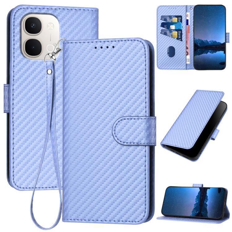 YX0070 Carbon Fiber Buckle Leather Phone Case with Lanyard, For vivo Y37t 5G / Y50e / Y50s 5G, For vivo Y21 5G 2026 / Y05 4G, For vivo V70 FE 5G, For vivo Y31d 4G, For vivo V70 5G, For vivo Y500 Pro 5G, For vivo Y31 5G 2025, For vivo V60 Lite 5G       ...