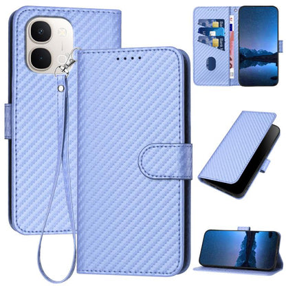 YX0070 Carbon Fiber Buckle Leather Phone Case with Lanyard, For vivo Y37t 5G / Y50e / Y50s 5G, For vivo Y21 5G 2026 / Y05 4G, For vivo V70 FE 5G, For vivo Y31d 4G, For vivo V70 5G, For vivo Y500 Pro 5G, For vivo Y31 5G 2025, For vivo V60 Lite 5G       ...