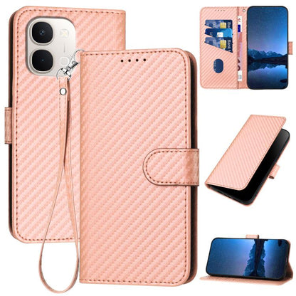 YX0070 Carbon Fiber Buckle Leather Phone Case with Lanyard, For vivo Y37t 5G / Y50e / Y50s 5G, For vivo Y21 5G 2026 / Y05 4G, For vivo V70 FE 5G, For vivo Y31d 4G, For vivo V70 5G, For vivo Y500 Pro 5G, For vivo Y31 5G 2025, For vivo V60 Lite 5G       ...