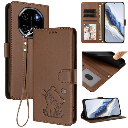 Embossed Heart Cat Leather Phone Case with Hand Strap, For Blackview Wave 7C, For Blackview Wave 10, For Blackview Oscal Flat 2 / 2C, For Blackview SHARK 6, For Blackview Oscal Tiger 13, For Blackview Wave 8 / 8C / Oscal Flat 2, For Blackview Shark 9 5...