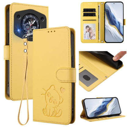 Embossed Heart Cat Leather Phone Case with Hand Strap, For Cubot A40, For Cubot P90, For Cubot A30, For Cubot A20, For Cubot Max 5, For Cubot A10, For Cubot Note 40, For Cubot P50