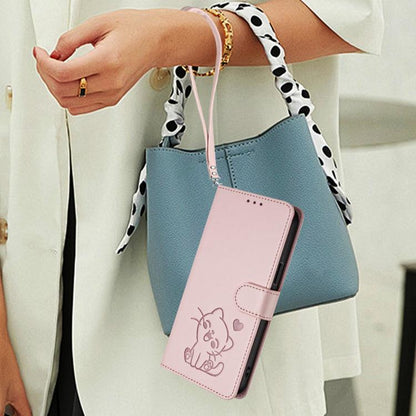 Embossed Heart Cat Leather Phone Case with Hand Strap, For Cubot A40, For Cubot P90, For Cubot A30, For Cubot A20, For Cubot Max 5, For Cubot A10, For Cubot Note 40, For Cubot P50