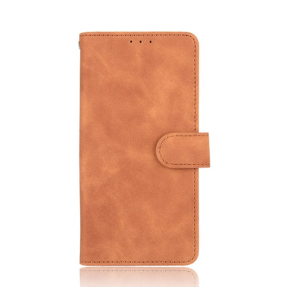 Brown PU leather flip wallet phone case with magnetic snap and card holder