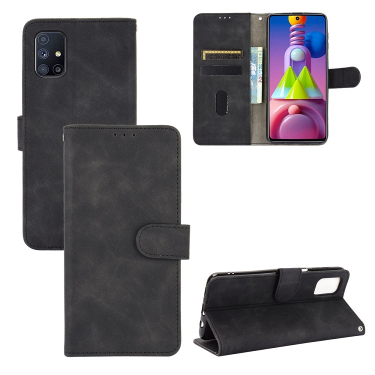 Black PU leather horizontal flip wallet case with magnetic clasp, card slots, and stand