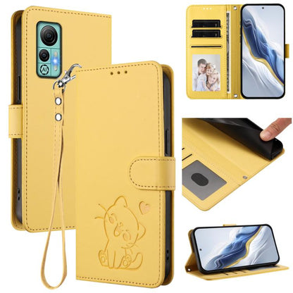 Embossed Heart Cat Leather Phone Case with Hand Strap, For Ulefone Note 21, For Ulefone Note 18 Ultra / 18 Pro, For Ulefone Note 20 Pro, For Ulefone Note 19, For Ulefone Note 17 Pro, For Ulefone Note 16 Pro, For Ulefone Note 14